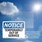 Signmission Temporarily Out Of Service, 5 in W x Rectangle, Vinyl Decal OS-2PACK-NS-D-35-L-18536 - alternate 5